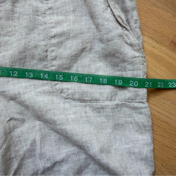 Garnet Hill Linen Shorts Drawstring Waist  7 Inch Medium Coastal Beach Summer - Picture 5 of 7